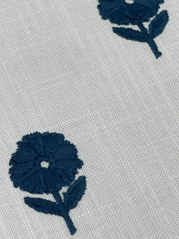 Fabric by the yard - Blossom & Lace - 91947 Oxford Blue